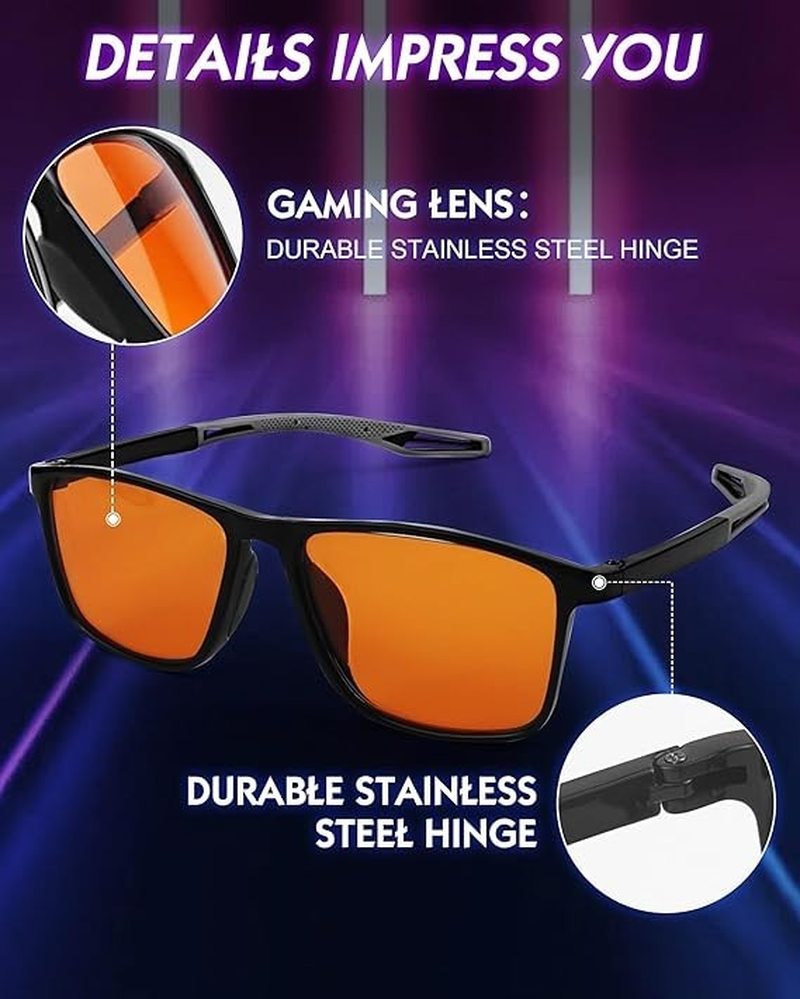 Blue Light Blocking Glasses Gaming- Filtering Computer Gaming Screen/Tv/Phon